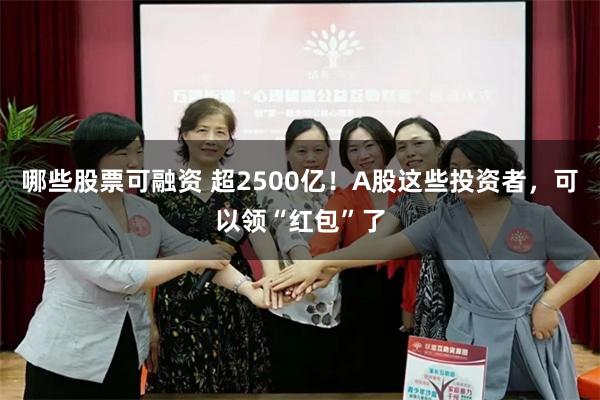 哪些股票可融资 超2500亿！A股这些投资者，可以领“红包”了