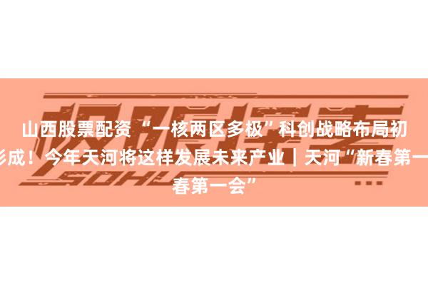 山西股票配资 “一核两区多极”科创战略布局初步形成！今年天河将这样发展未来产业｜天河“新春第一会”