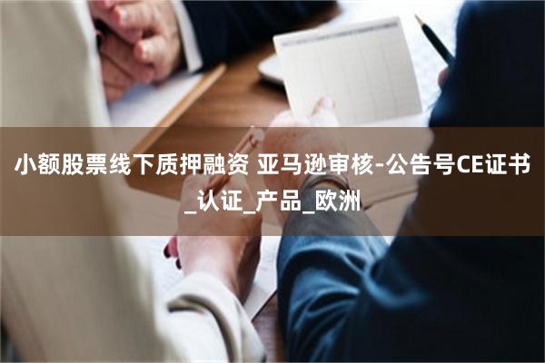 小额股票线下质押融资 亚马逊审核-公告号CE证书_认证_产品_欧洲