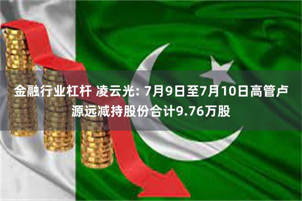 金融行业杠杆 凌云光: 7月9日至7月10日高管卢源远减持股份合计9.76万股