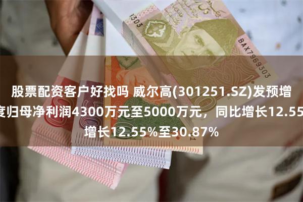 股票配资客户好找吗 威尔高(301251.SZ)发预增，预计半年度归母净利润4300万元至5000万元，同比增长12.55%至30.87%