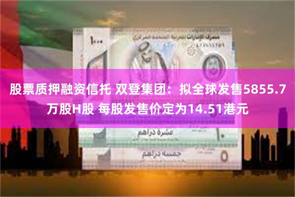 股票质押融资信托 双登集团：拟全球发售5855.7万股H股 每股发售价定为14.51港元
