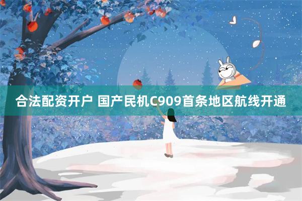 合法配资开户 国产民机C909首条地区航线开通